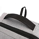 Рюкзак 3в1 BackPack Urban с USB и отделением для ноутбука до 17". Серый, фото 6