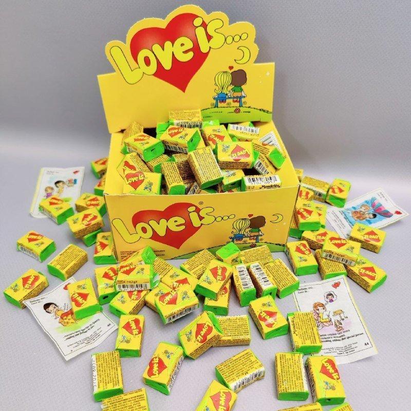 Блок жвачек Love is — "Кокос-Ананас" 100 шт. в блоке