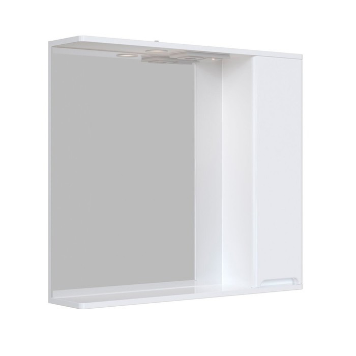 Шкаф-зеркало подвесной SanStar "Адель 80" белый - фото 2 - id-p201747824
