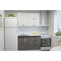 Кухонный гарнитур Сиена лайт 1200х600 Белый/Сосна/Дуб грей, бетон темный