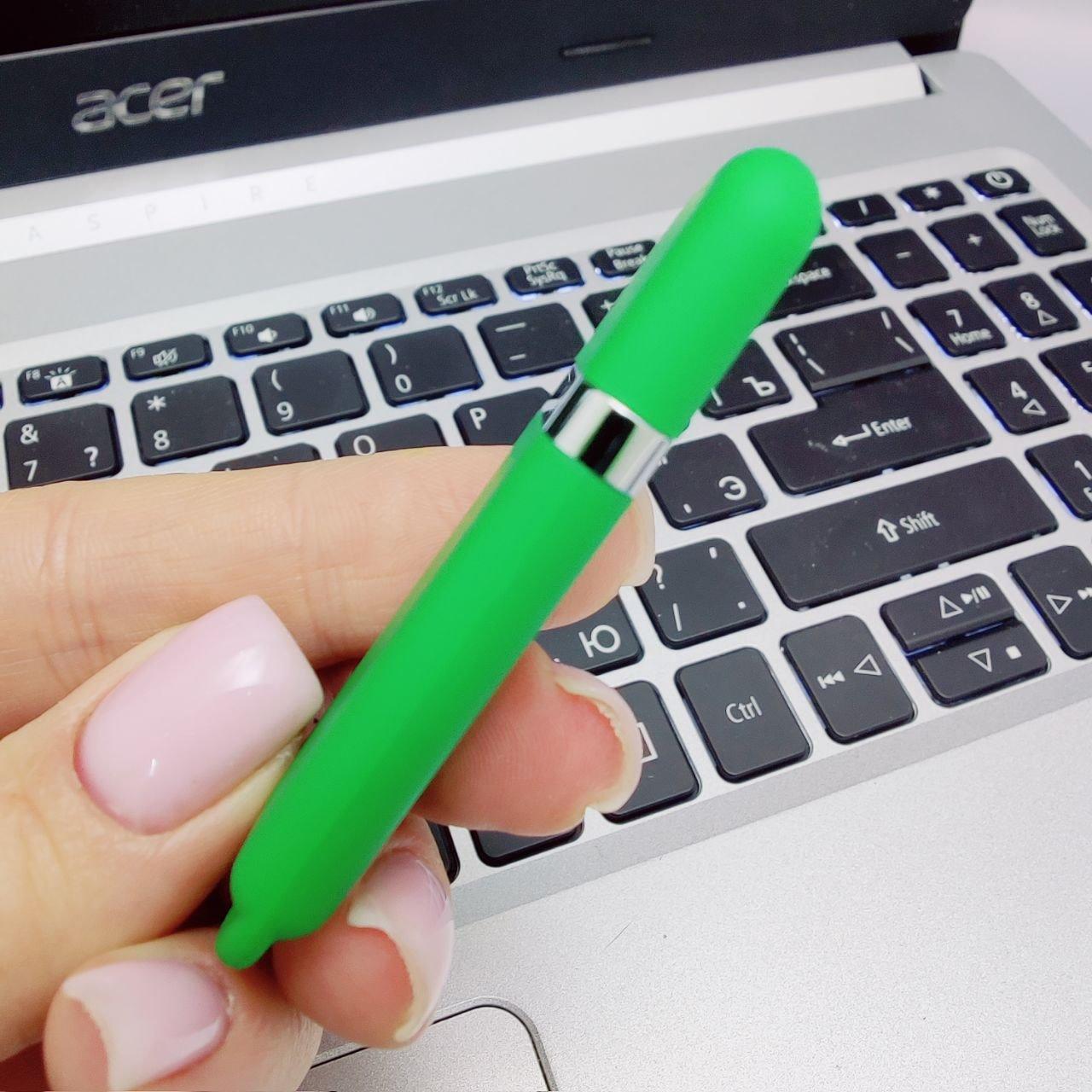 USB накопитель (флешка) Shape с покрытием софт тач, 16 Гб .Зеленая - фото 10 - id-p201742196