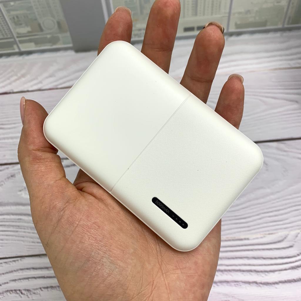 Портативное зарядное устройство Power Bank 5000mAh Kinetic, с индикатором заряда Белый - фото 1 - id-p201742211