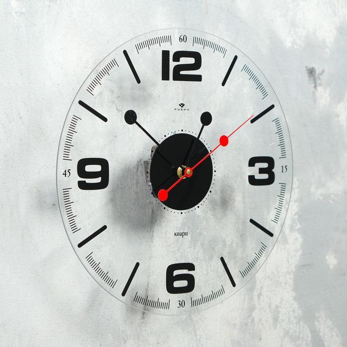 Часы настенные, серия: Интерьер, "Стиль 1", плавный ход, d=30 см, циферблат прозрачный - фото 2 - id-p201746410