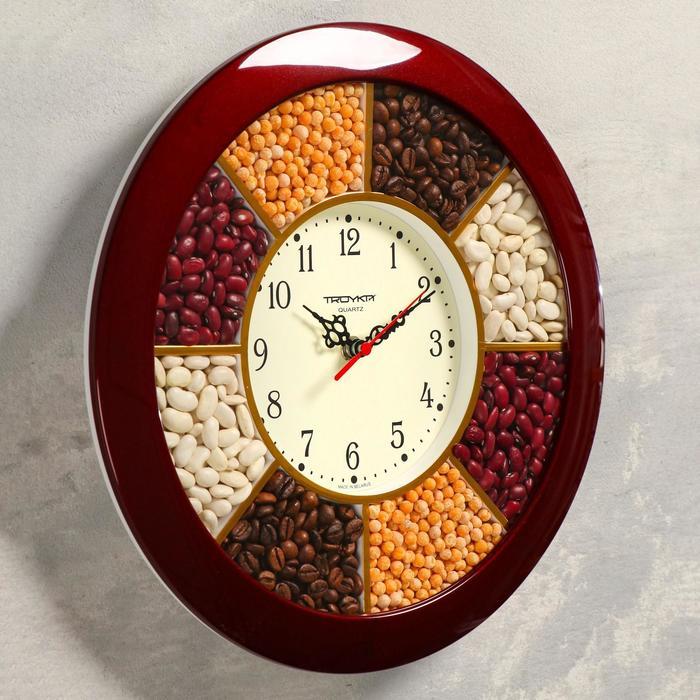 Часы настенные, серия: Кухня, "Специи", d-29 см, бордовый обод - фото 2 - id-p201746450