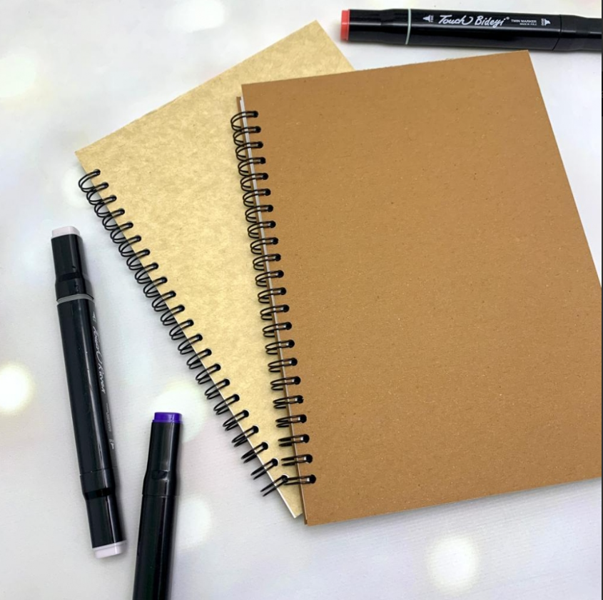 Скетчбук блокнот "Sketchbook" с плотными листами для рисования (А5, бумага в клетку, спираль, 40 листов), - фото 2 - id-p201743374