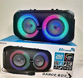 Беспроводная портативная bluetooth колонка Eltronic DANCE BOX 200 арт. 20-04 с проводным микрофоном,