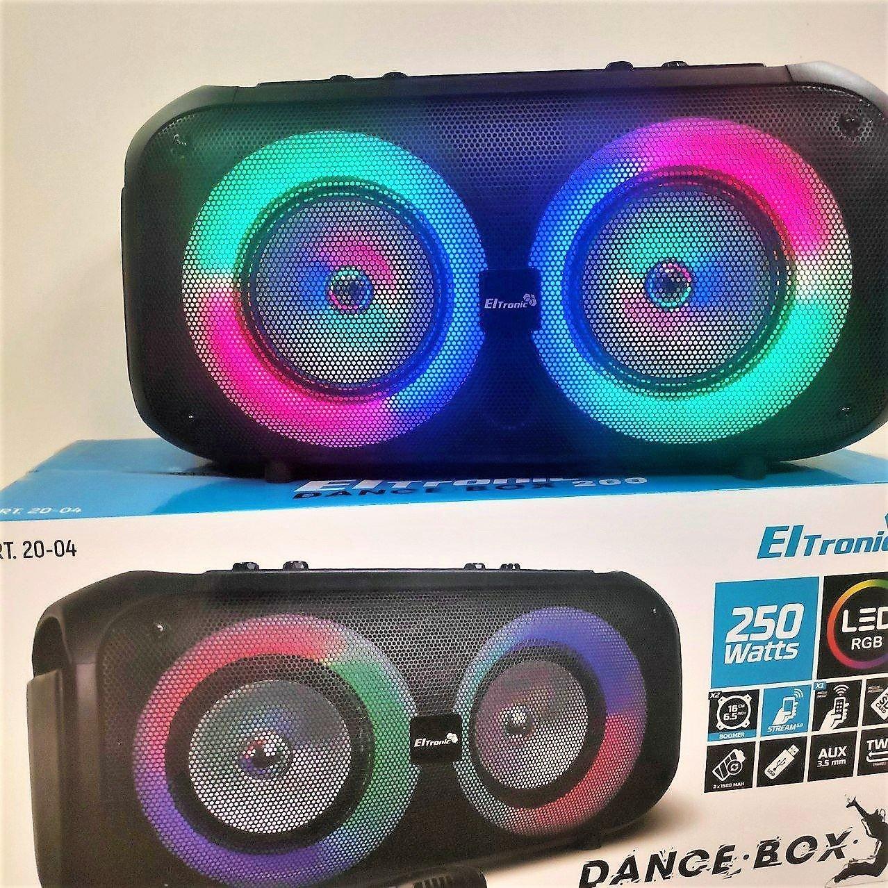 Беспроводная портативная bluetooth колонка Eltronic DANCE BOX 200 арт. 20-04 с проводным микрофоном, - фото 3 - id-p201743379