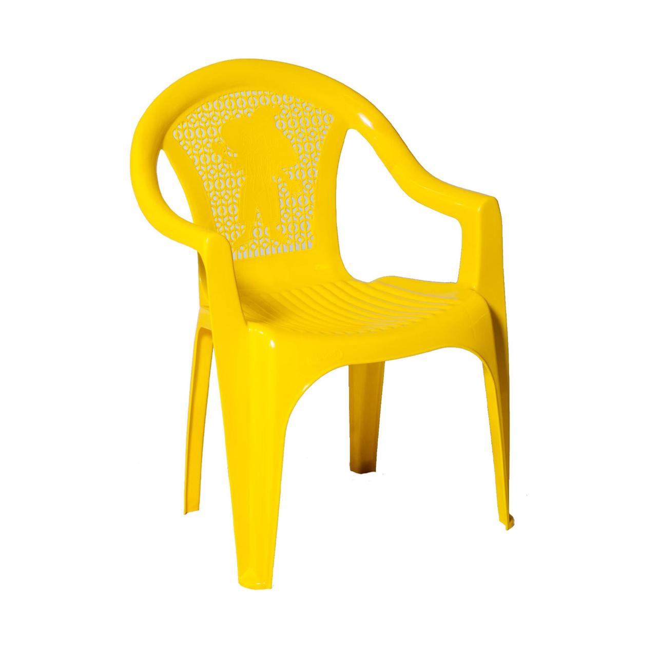 Кресло садовое детское, желтый, пластик - фото 1 - id-p201753555