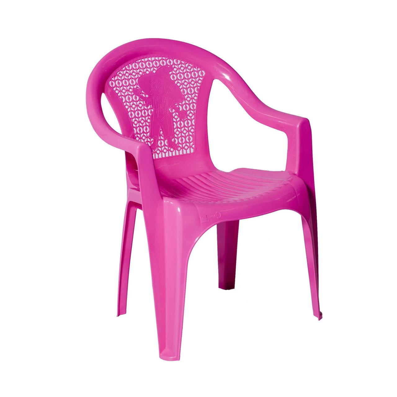 Кресло садовое детское, розовый, пластик