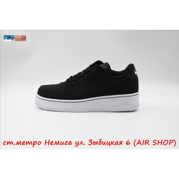 Nike Air Force 1 black nubuck