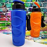 Анатомическая бутылка для воды Healih Fitness с клапаном и регулируемым ремешком, 500 мл. Сито в комплекте, фото 4