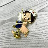 Бижутерия брошь "Медсестра" 4.5 см Синяя, фото 6