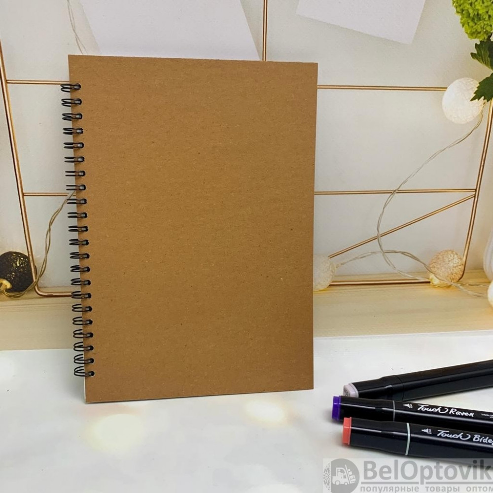 Скетчбук блокнот "Sketchbook" с плотными листами для рисования (А5, белая бумага, спираль, 40 листов), - фото 1 - id-p201742867