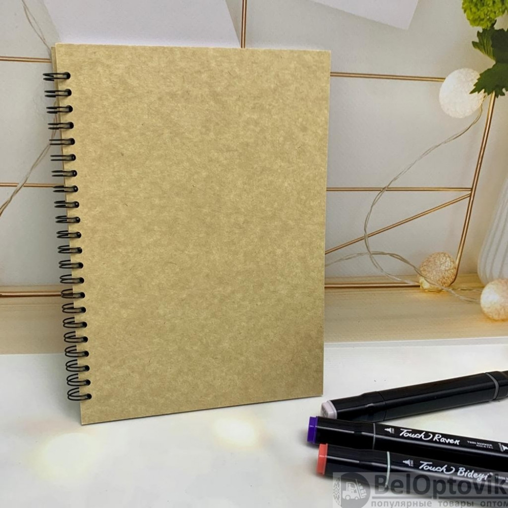 Скетчбук блокнот "Sketchbook" с плотными листами для рисования (А5, белая бумага, спираль, 40 листов), - фото 1 - id-p201742868