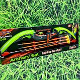 Игровой набор: Светящийся лук и стрелы на присосках Archery Set 881-23A, 6+ Зеленый, фото 6