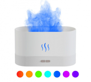 Аромадиффузор - ночник с эффектом пламени Flame Humidifier SL-168 Белый Матовый/Цветное пламя - фото 1 - id-p201781339