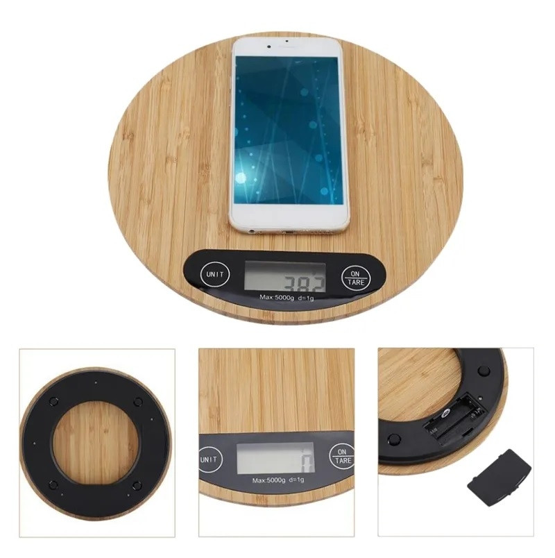 Электронные бамбуковые кухонные весы Electronic Kitchen Scale (до 5 кг) - фото 6 - id-p201781346