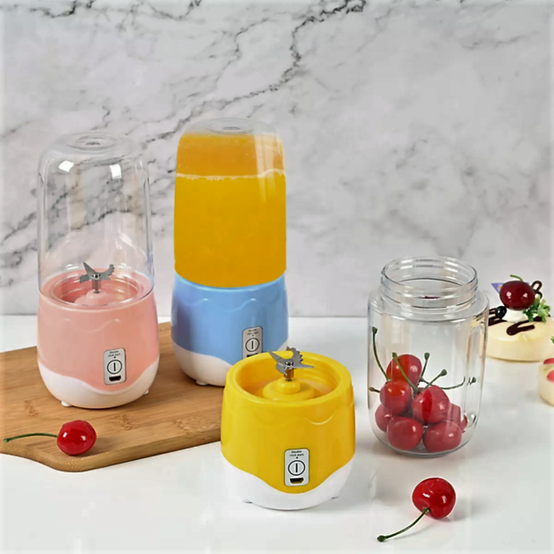 Портативный мини блендер для смузи и коктейлей Portable Juice Blender DM-888 ( емкость 400 ml) Розовый - фото 4 - id-p201781349