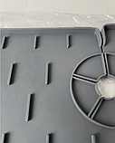 Водостойкий силиконовый коврик для раковины /  для кухонного смесителя и крана / защита от брызг Оранжевый, фото 5