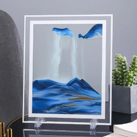 Песочная картина / картина - антистресс, 3D MOVING SANDSCAPES Синяя волна (прямоугольная рамка)