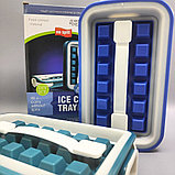Форма для льда Ice Cube Tray / форма для охлаждения напитков / контейнер для льда и воды с ручками Изумрудная, фото 5