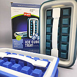 Форма для льда Ice Cube Tray / форма для охлаждения напитков / контейнер для льда и воды с ручками Изумрудная, фото 6