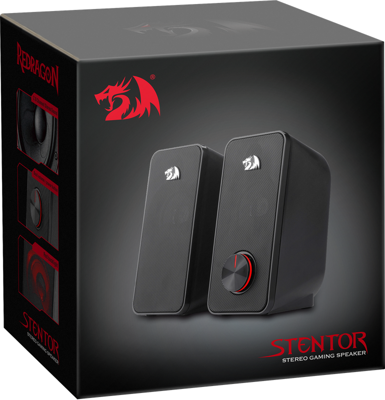 Акустическая система 2.0 Redragon Stentor (6W, пластик, подсветка, питание от USB) - фото 7 - id-p201549879