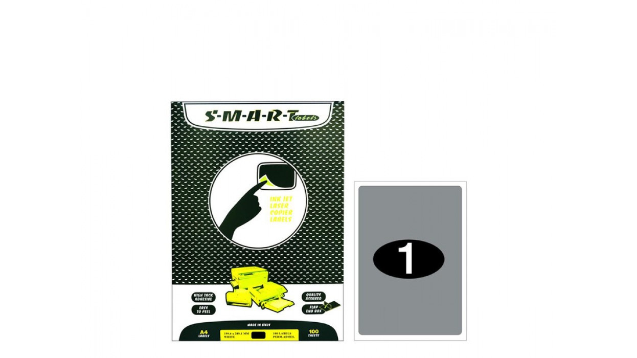 Этикетка самоклеящаяся в листах А4 "SMART" 100л. (297х210)/1ч. (цена с НДС)