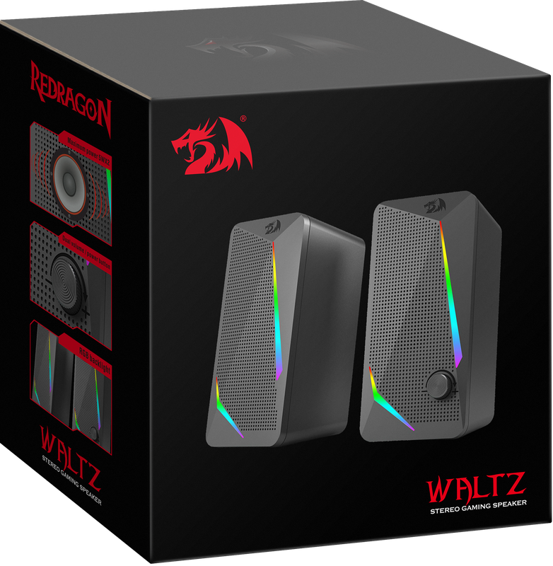 Акустическая система 2.0 Redragon Waltz (6W, пластик, подсветка, питание от USB) - фото 6 - id-p201549880