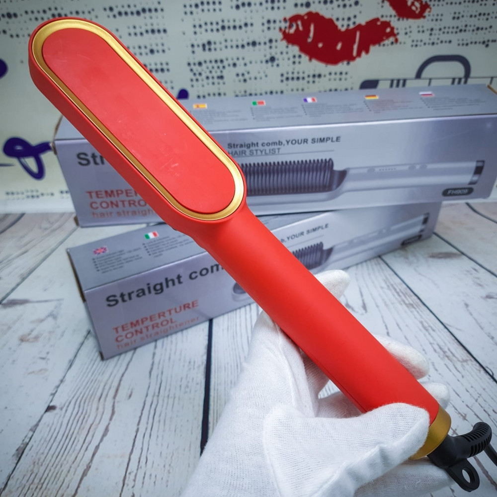 Электрическая расческа - выпрямитель Straight comb FH909 с турмалиновым покрытием, утюжок, 6 температурных - фото 9 - id-p153188869