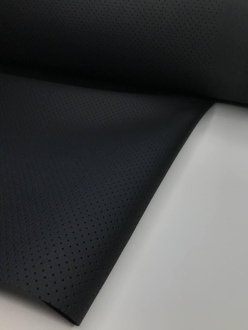 Экокожа перфорация на трикотажной основе фактура Dakota (черный цвет) - фото 2 - id-p201792844