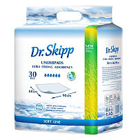 Впитывающие пеленки (простыни) Dr.Skipp Soft Line СУПЕРВПИТЫВАЮЩИЕ, 60x90 см, 30 шт.