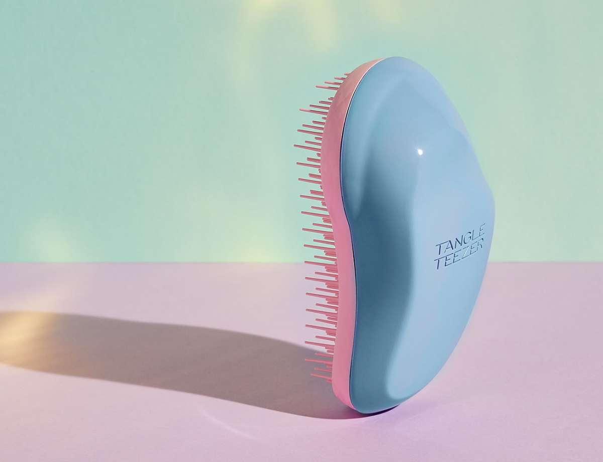 Расческа Tangle Teezer Fine & Fragile Powder Blue Blush для тонких поврежденных волос - фото 4 - id-p201795470