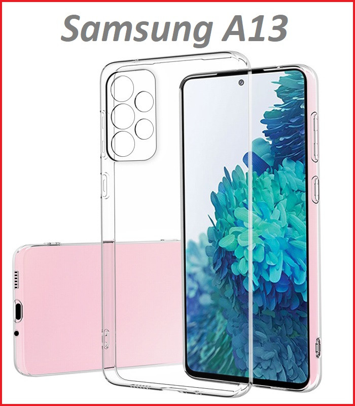 Чехол-накладка для Samsung Galaxy A13 SM-A135 (силикон) прозрачный с защитой камеры