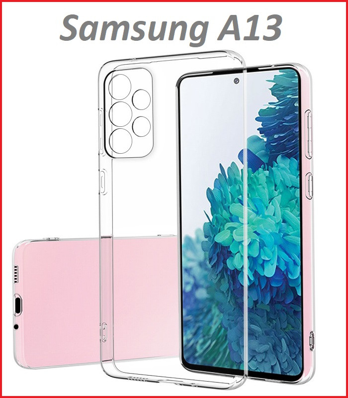 Чехол-накладка для Samsung Galaxy A13 SM-A135 (силикон) прозрачный с защитой камеры - фото 1 - id-p175900172