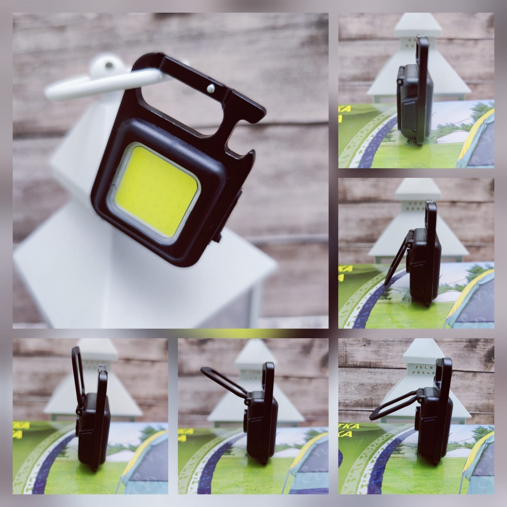 Фонарь - брелок аккумуляторный Keychain Light 5W (30 Led, 4 режима работы), магнит / карабин - фото 2 - id-p188179039