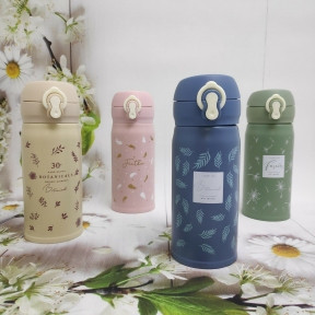 Термокружка I Love You FOREVER Botanicals, 350 мл Синяя