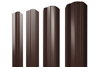 Штакетник М-образный А фигурный 0,5 Quarzit Lite RAL 8017 шоколад