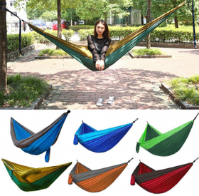 Гамак подвесной двухместный Hammock Swing Ультралёгкий и сверхпрочный (Крепления в комплекте) 270х140 см Цвет: