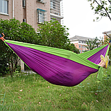 Гамак подвесной двухместный Hammock Swing Ультралёгкий и сверхпрочный (Крепления в комплекте) 270х140 см Цвет:, фото 4