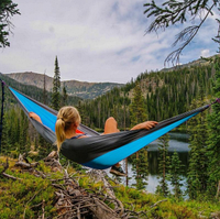 Гамак подвесной двухместный Hammock Swing Ультралёгкий и сверхпрочный (Крепления в комплекте) 270х140 см Цвет: