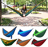 Гамак подвесной двухместный Hammock Swing Ультралёгкий и сверхпрочный (Крепления в комплекте) 270х140 см Цвет:, фото 5