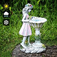 Садовая фигура “Нимфа” с LED подсветкой, на солнечной батарее