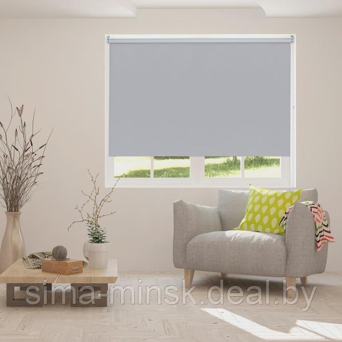 Рулонная штора блэкаут «Сканди», 100х160 см, цвет серый - фото 3 - id-p201800378