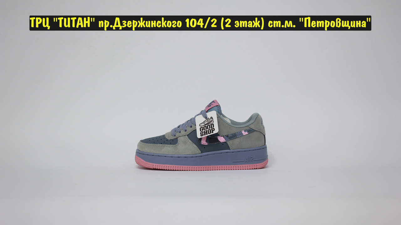 Кроссовки Nike Air Force 1 Low GS Grey Pink - фото 3 - id-p201802693
