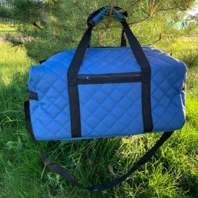 Дорожная сумка для путешествия / экокожа (50х23х23см ) Плечевой ремень Синяя - фото 1 - id-p182275603