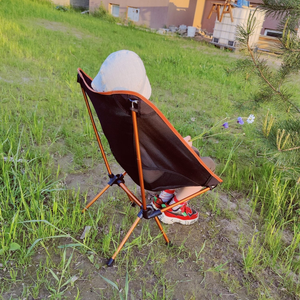 Стул туристический складной Camping chair для отдыха на природе Оранжевый - фото 6 - id-p181603554