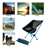 Стул туристический складной Camping chair для отдыха на природе Синий, фото 4