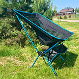 Стул туристический складной Camping chair для отдыха на природе Синий, фото 9