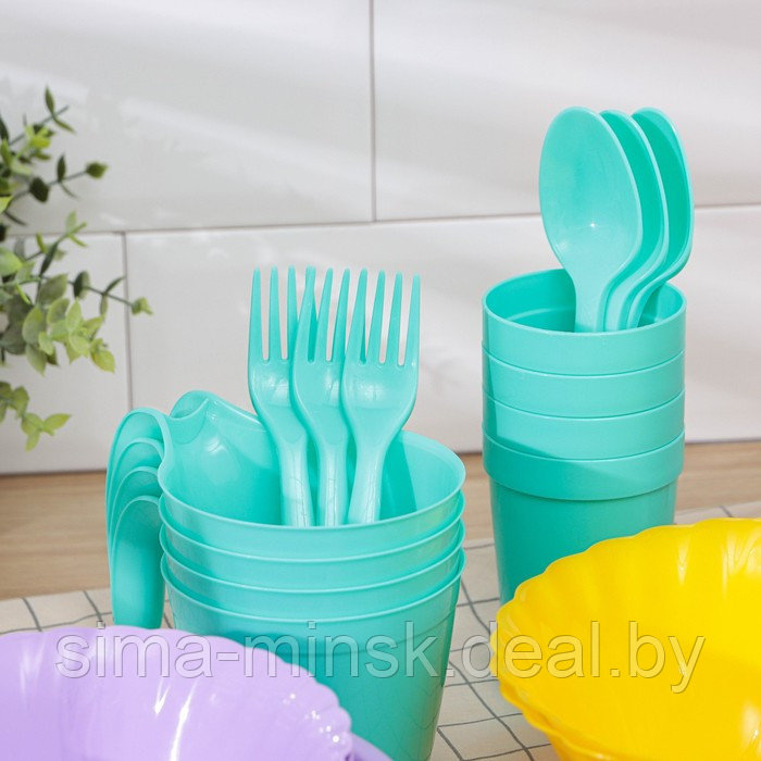 Набор посуды на 4 персоны «Весёлая компания», 36 предметов - фото 3 - id-p201800743